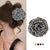 Retro Charm Plaid Flower Pattern Hair Claws for Women