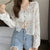 Stylishly Sheer Floral Detail Lace Cardigan