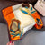 Boho Abstract Floral Line Print Square Head and Neck Scarf