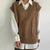 Cozy Cable Knit Sleeveless V-neck Women's Sweater Vest