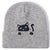 Cute Cat Embroidered Knitted Solid Color Outdoor Beanie Hats