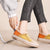 Versatile Mixed Colors Lace-Up Flat Sneakers for Women