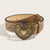 Retro Western Style Heart Buckle with Floral Print PU Leather Belts