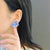 Lovely Five Petals Enamel Flower Stud Earrings for Women