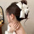 Black Faux Leather Statement Bow Hair Clips for Women