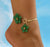 Beautifully Crafted Anklet Bracelet with Floral Charms