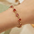 Colorful Heart-shaped Rhinestone Charm Bracelets for Women