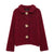 Women's Versatile Knitted Faux Fur Cardigan with Flower Buttons