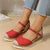 Summer-Perfect Colorblock Slingback Wedges with Closed Front Design