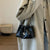 Metallic Finish Chain Strap Women's Fashion Bucket Shoulder Bag
