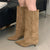 Chic Low Heel Pointed-Toe Knee-High Boots for Women’s Winter Style