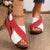 Women's Contrast Color Wedge Sandals for Summer Walks