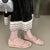 Soft Sole Women's Breathable Lace Flats with Bow Decor
