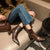 Rugged Genuine Leather Square Toe Boots with Rivet Decor