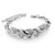 Women's Braided Leaf Fashion Bracelet with Zircon Accents