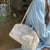 Trendy Women's Glossy Shoulder Bag with Front Pockets