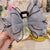 Sparkling Rhinestone Hair Claws with Elegant Bowknot Mesh Details