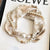 Elegant Pearl Chain Neck Scarf with Magnetic Buckle for Women