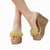 Dazzling Rhinestone High Heel Wedge Sandals