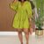 Breezy Summer Tiered Mini Dress with Three-Quarter Sleeves