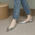 Women's Textured Finish Pointed-toe Flat Slip-on Shoes