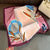 Boho Abstract Floral Line Print Square Head and Neck Scarf