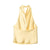 Sleeveless Solid Color Backless Halter Top for Women