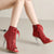 Sparkling Stiletto High Heel Lace-up Ankle Boots for Women