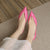 Women's Textured Finish Pointed-toe Flat Slip-on Shoes