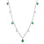 Elegant Glitz Green Water Droplet Cubic Zirconia Pendant Necklace