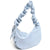Women's Large Capacity Pleated Drawstring Shoulder Bag for Everyday Use