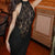 Women’s Lace Maxi Dress with Halter Neck and Backless Style