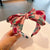 Beautiful Rose Flower Print Headband with Bowknot Design