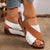 Women's Contrast Color Wedge Sandals for Summer Walks