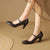 Retro Vibes Heeled Shoes with Buckle Strap