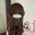 Vintage Chic Oval-Shaped Glossy Finish Hair Clips for Women