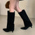 Chic Low Heel Pointed-Toe Knee-High Boots for Women’s Winter Style