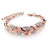 Women's Braided Leaf Fashion Bracelet with Zircon Accents