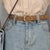 Luxury Women's Suede Belt with Stylish Gold Pin Buckle