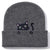 Cute Cat Embroidered Knitted Solid Color Outdoor Beanie Hats