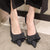 Dainty Comma Style Heels with Bow Accent Shoes