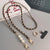 Women's Mobile Phone Lanyard with Chain and Pearl Accents