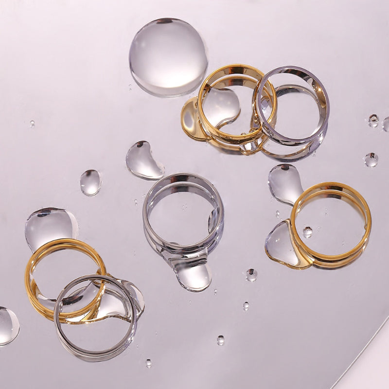 Minimalist Gold Band Stackable Rings – Boots N Bags Heaven