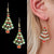 Colorful Festive Zircon Christmas Tree Earrings for Women