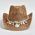 Women's Summer Must-Have Straw Hat with Shell Decor