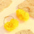 Boho Chic Women's Leopard Print Fabric Flower Hoop Earrings