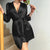 Solid Color Women's Cozy Tie-Front Loungewear Robe
