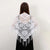 Summer Elegance Embroidered Lace Tassel Triangle Scarf for Women