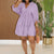 Breezy Summer Tiered Mini Dress with Three-Quarter Sleeves