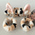 3pcs/set Cute Plush Cat Ear Wash Up Headband for Women
